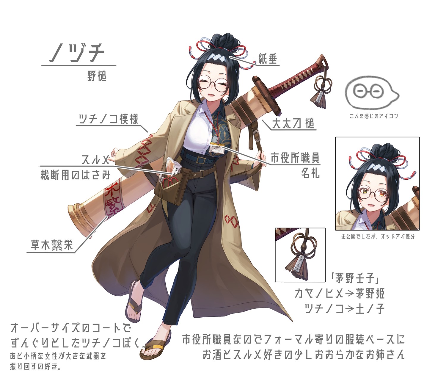 キャラクターデザイン設定画